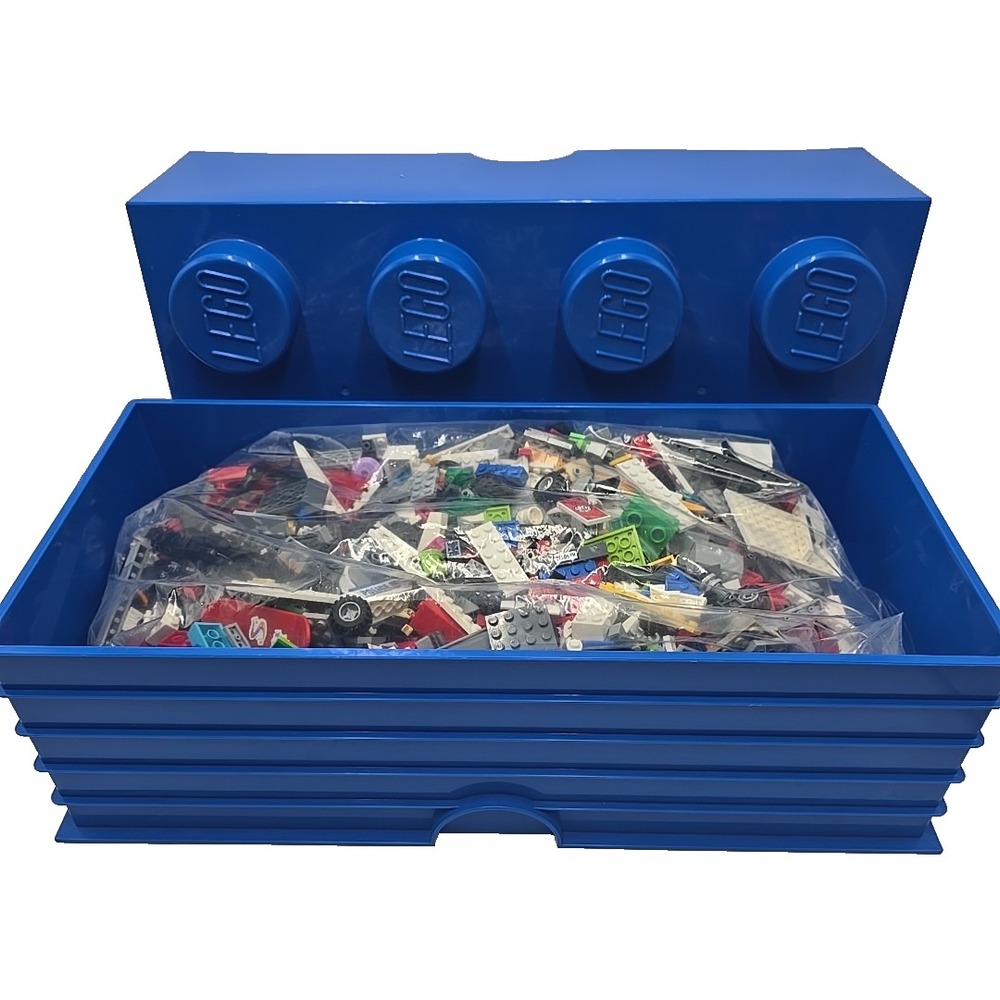 HUGE 19" LEGO‎ STORAGE BRICK & 5 Lbs Star Wars Police Swat
